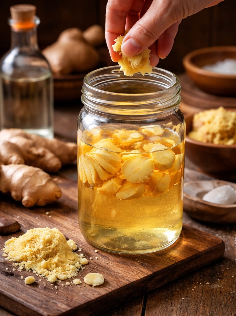 cách làm nước bao sái bằng rượu gừng