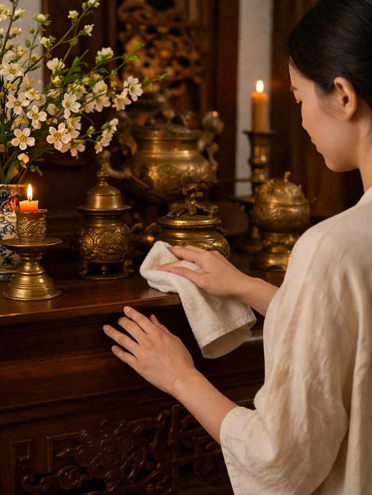 những sai lầm khi bao sái bàn thờ