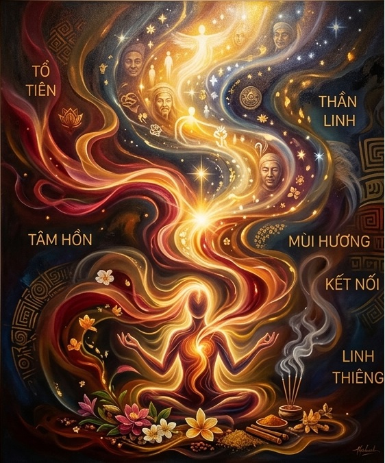 Ý nghĩa của mùi hương trong việc kết nối tâm linh giữa con người và tổ tiên, thần linh